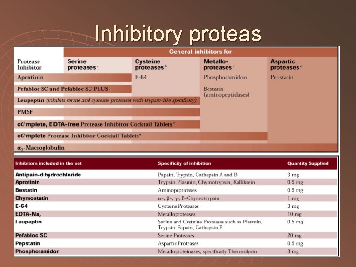 Inhibitory proteas 