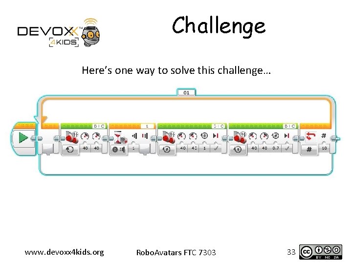 Challenge Here’s one way to solve this challenge… www. devoxx 4 kids. org Robo.