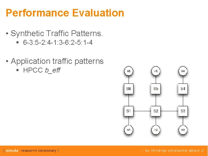 Performance Evaluation • Synthetic Traffic Patterns. § 6 -3: 5 -2: 4 -1: 3