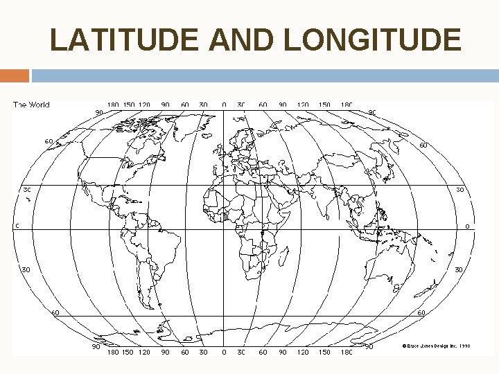 LATITUDE AND LONGITUDE LATITUDE AND LONGITUDE