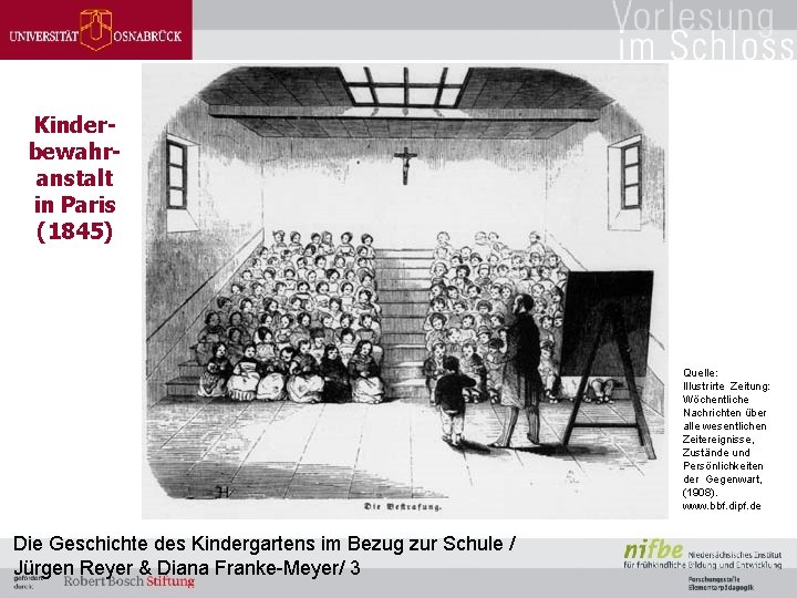 Kinderbewahranstalt in Paris (1845) Quelle: Illustrirte Zeitung: Wöchentliche Nachrichten über alle wesentlichen Zeitereignisse, Zustände