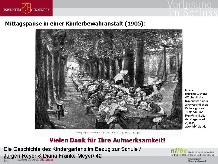 Mittagspause in einer Kinderbewahranstalt (1905): Quelle: Illustrirte Zeitung: Wöchentliche Nachrichten über alle wesentlichen Zeitereignisse,