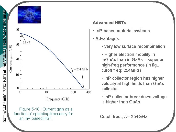 Advanced HBTs • In. P-based material systems • Advantages: • very low surface recombination