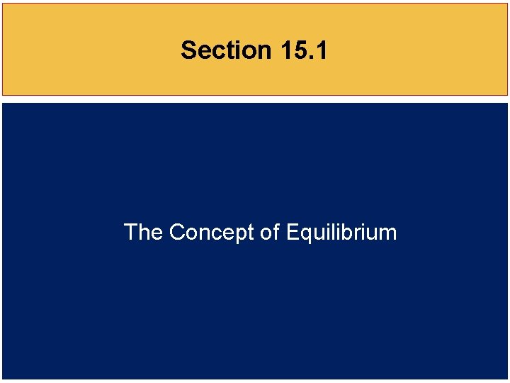 Section 15. 1 The Concept of Equilibrium 