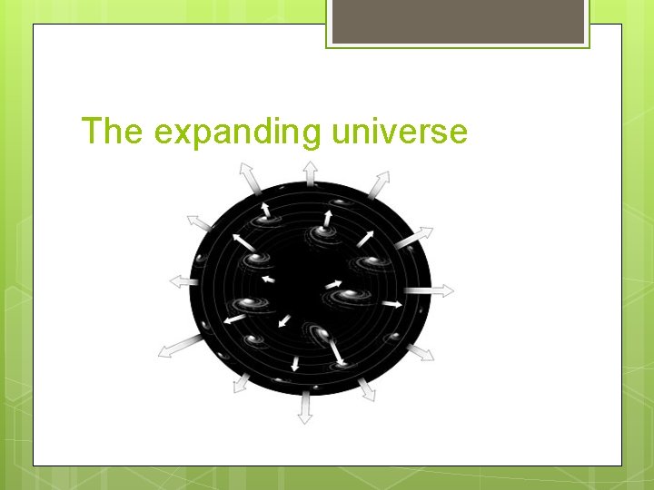 The expanding universe 
