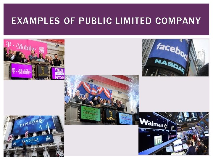 EXAMPLES OF PUBLIC LIMITED COMPANY 