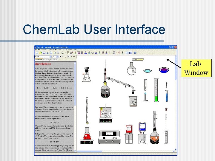 Chem. Lab User Interface Lab Window 