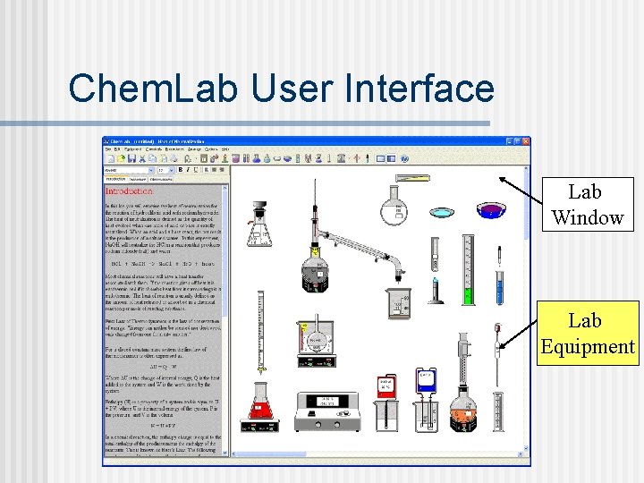 Chem. Lab User Interface Lab Window Lab Equipment 