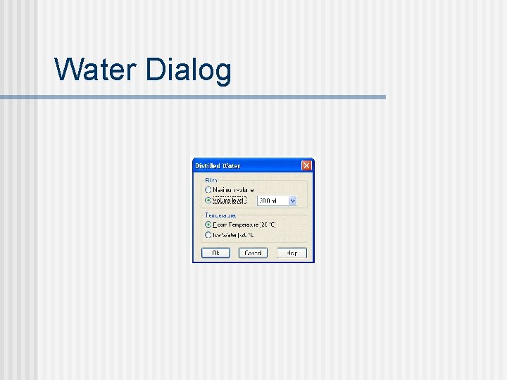 Water Dialog 