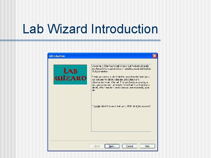 Lab Wizard Introduction 