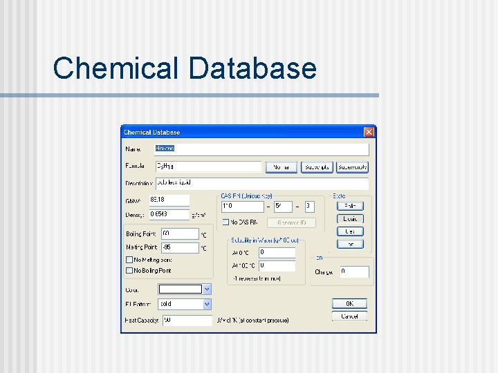 Chemical Database 