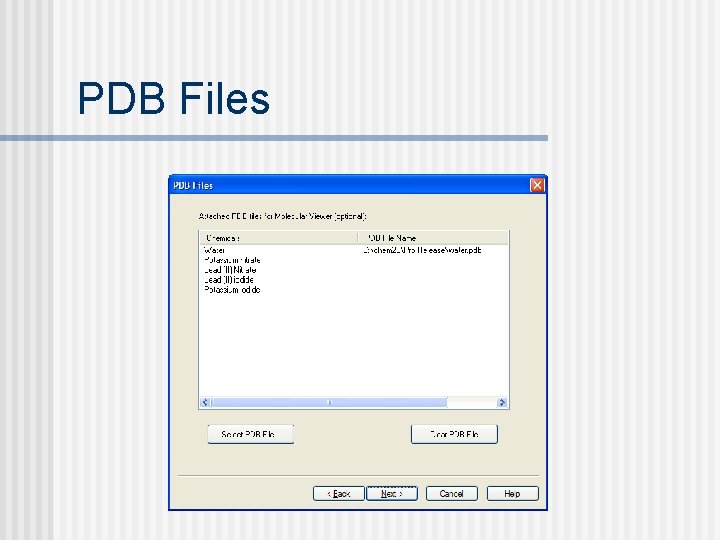 PDB Files 