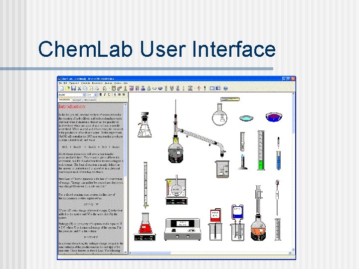 Chem. Lab User Interface 
