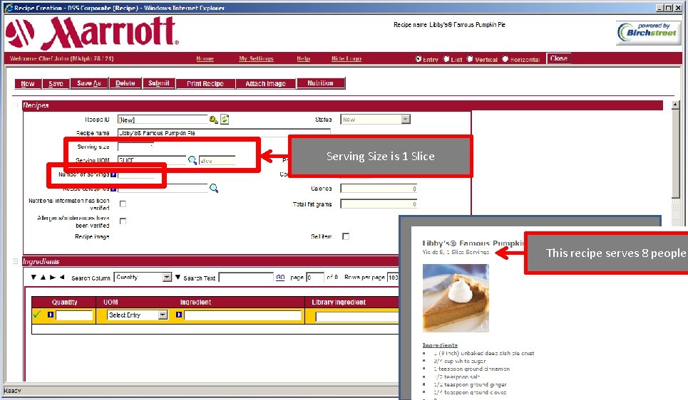 Serving Size is 1 Slice This recipe serves 8 people 