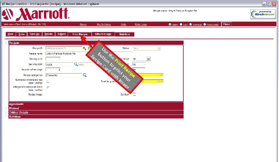 Us et b u Re tt he cip on Pr e C to int