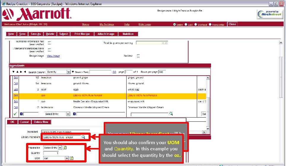 Your new Library Ingredient will be linked to your Ingredient. You should also Free-Form