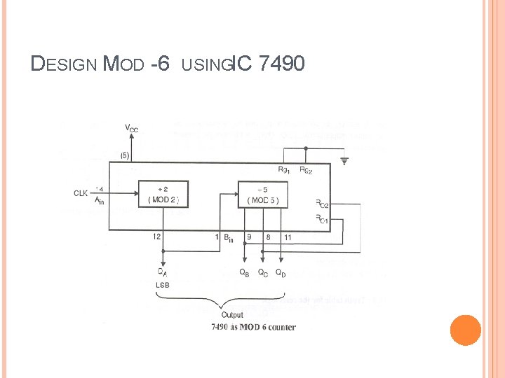 DESIGN MOD -6 USINGIC 7490 