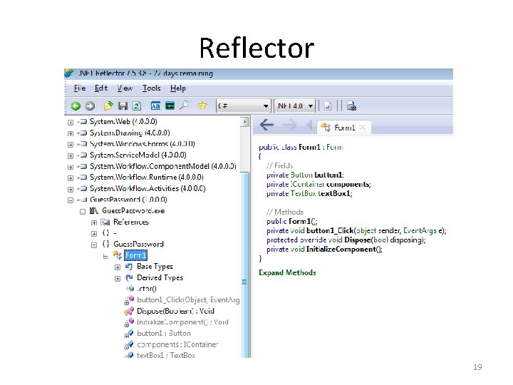 Reflector 19 