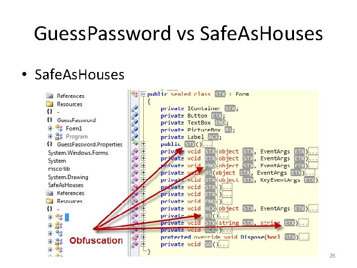 Guess. Password vs Safe. As. Houses • Safe. As. Houses 26 