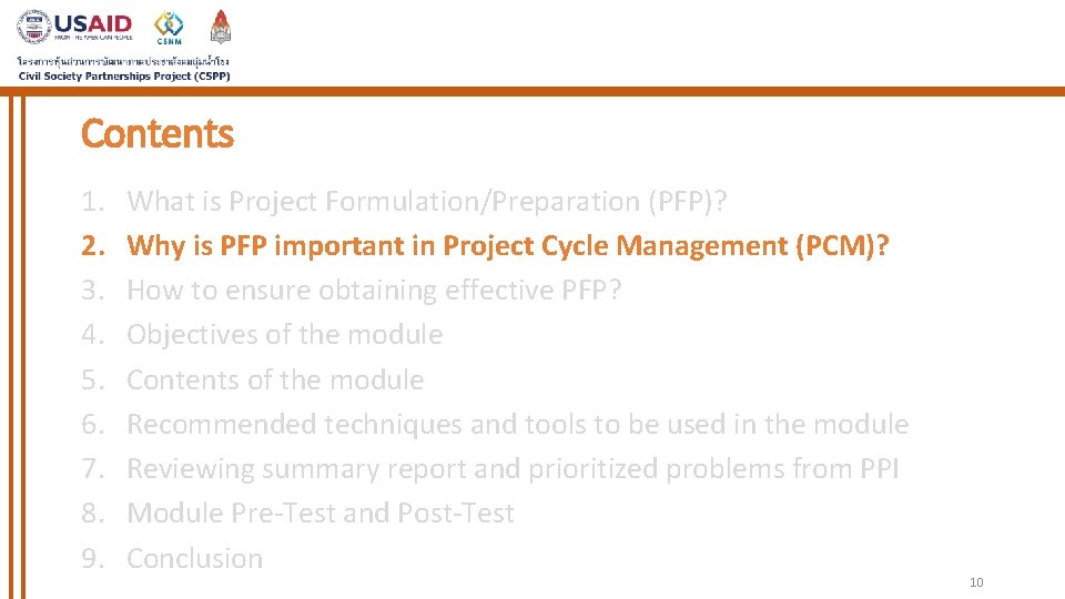 Contents 1. 2. 3. 4. 5. 6. 7. 8. 9. What is Project Formulation/Preparation