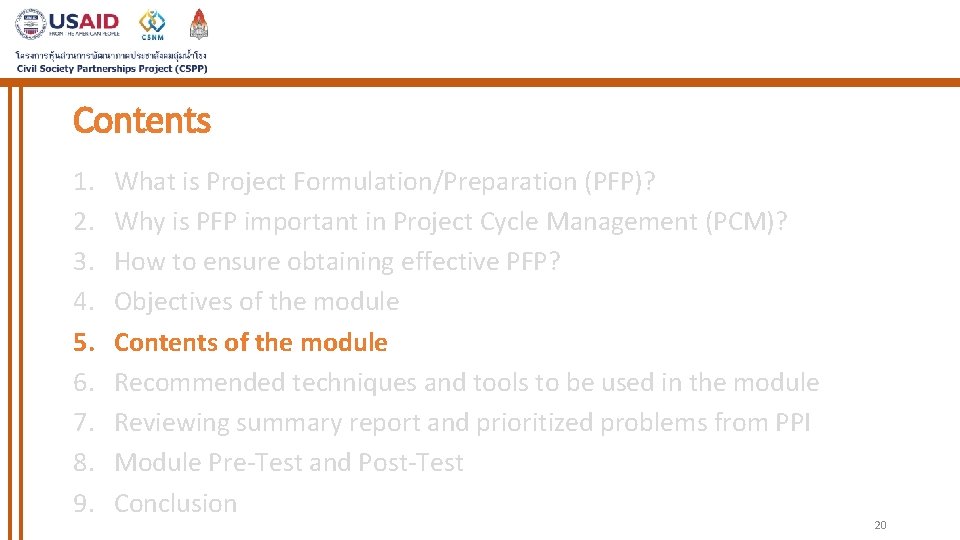 Contents 1. 2. 3. 4. 5. 6. 7. 8. 9. What is Project Formulation/Preparation