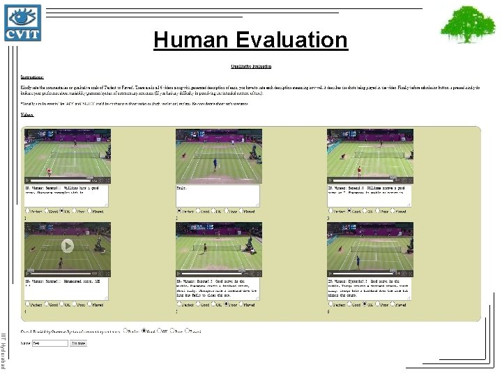 Human Evaluation IIIT Hyderabad 