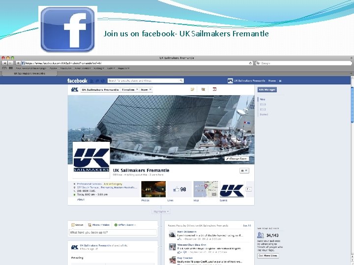 Join us on facebook- UK Sailmakers Fremantle 