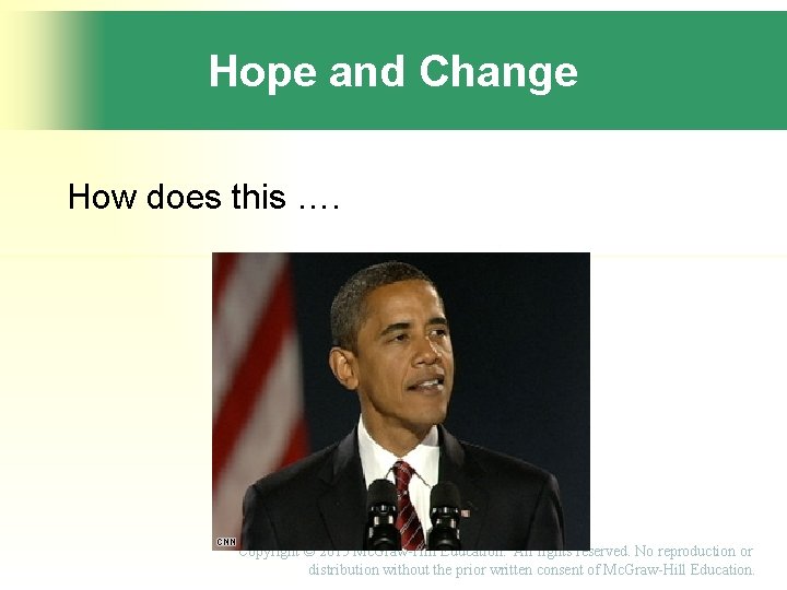 Hope and Change How does this …. Copyright © 2015 Mc. Graw-Hill Education. All Hope and Change How does this …. Copyright © 2015 Mc. Graw-Hill Education. All