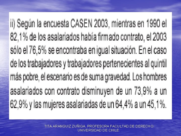 TITA ARANGUIZ ZUÑIGA. PROFESORA FACULTAD DE DERECHO. UNIVERSIDAD DE CHILE. 
