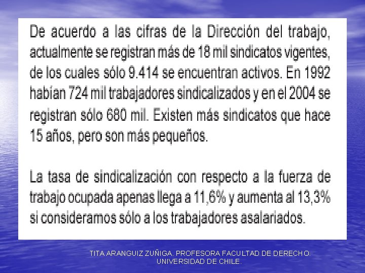 TITA ARANGUIZ ZUÑIGA. PROFESORA FACULTAD DE DERECHO. UNIVERSIDAD DE CHILE. 