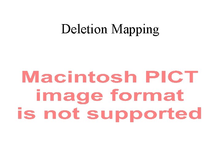 Deletion Mapping 