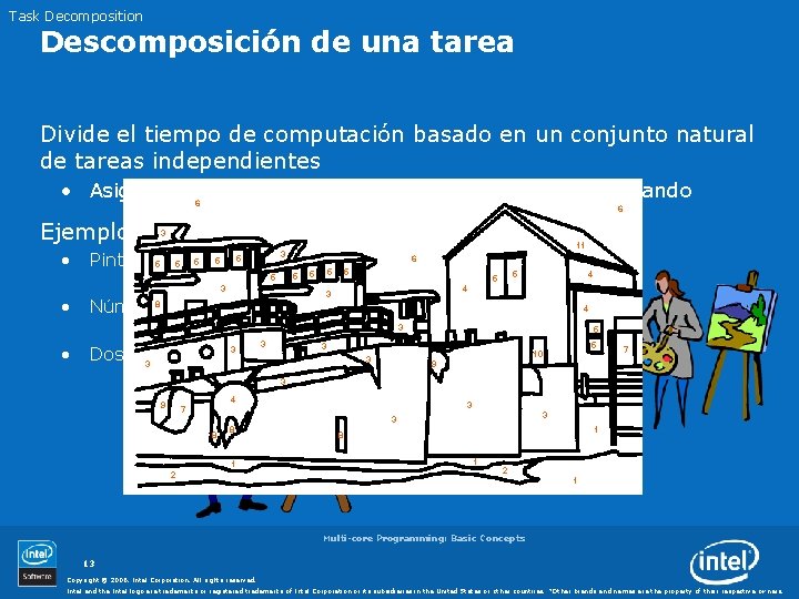 Task Decomposition Descomposición de una tarea Divide el tiempo de computación basado en un