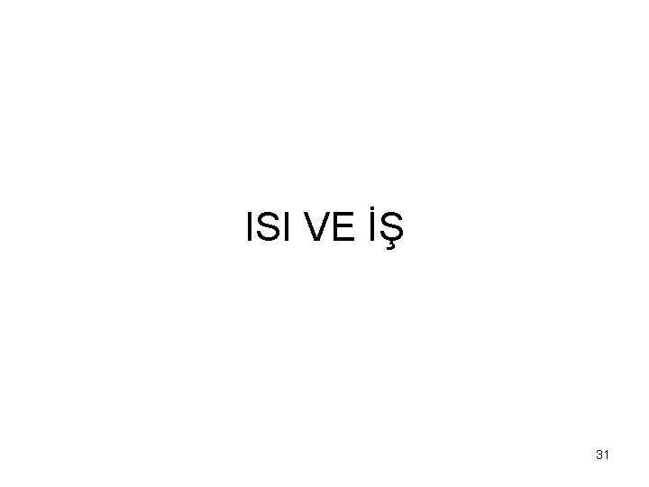 ISI VE İŞ 31 