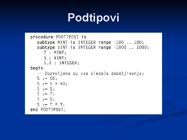 Podtipovi 