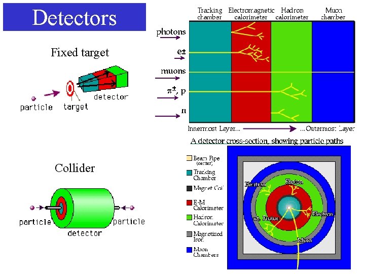 Detectors Fixed target Collider 