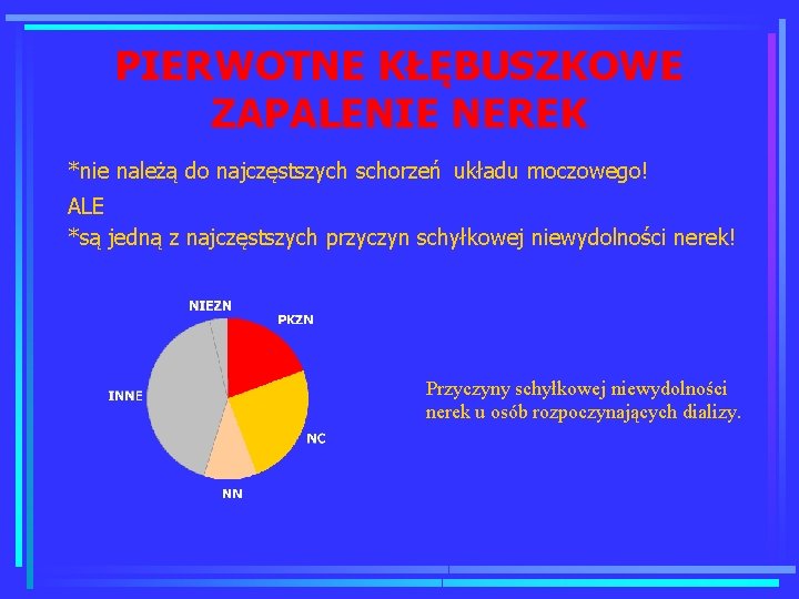 PIERWOTNE KŁĘBUSZKOWE ZAPALENIE NEREK *nie należą do najczęstszych schorzeń układu moczowego! ALE *są jedną