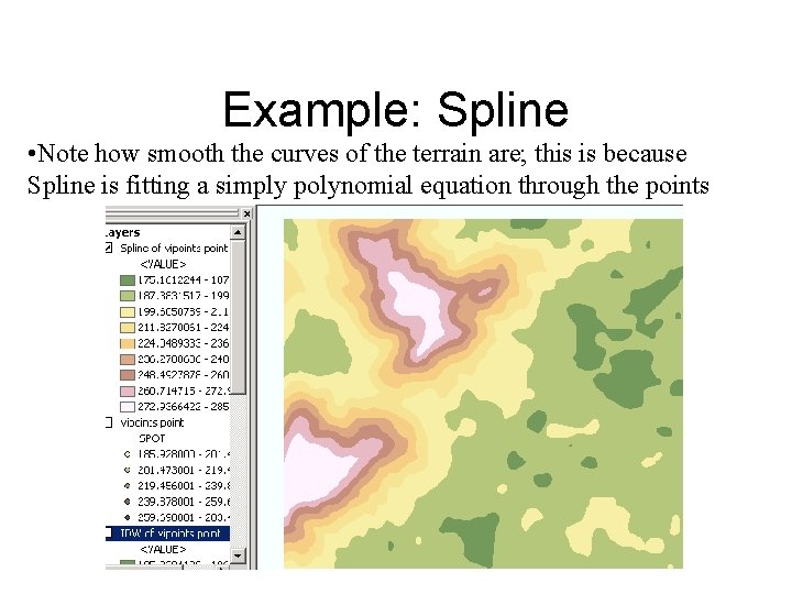 Example: Spline • Note how smooth the curves of the terrain are; this is Example: Spline • Note how smooth the curves of the terrain are; this is