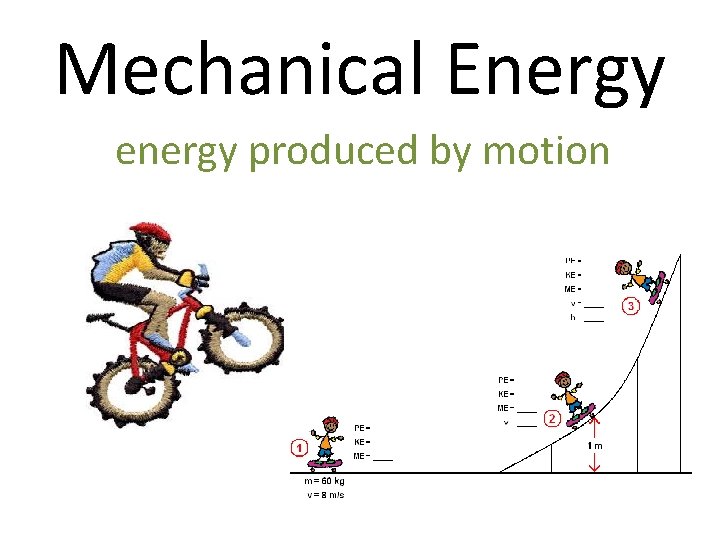 Mechanical Energy energy produced by motion 