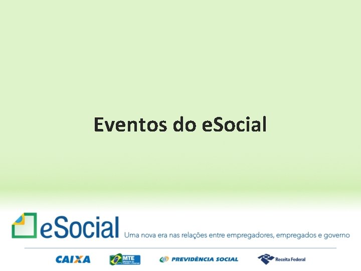 Eventos do e. Social 