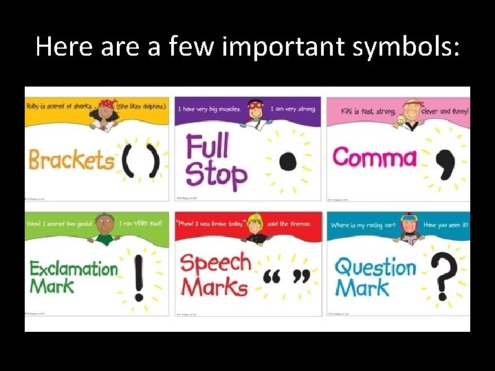 Here a few important symbols: 