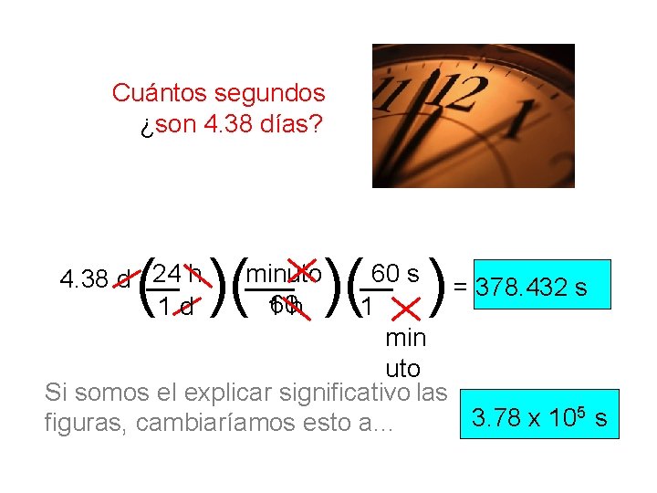 Cuántos segundos ¿son 4. 38 días? ( )( 24 h 4. 38 d __