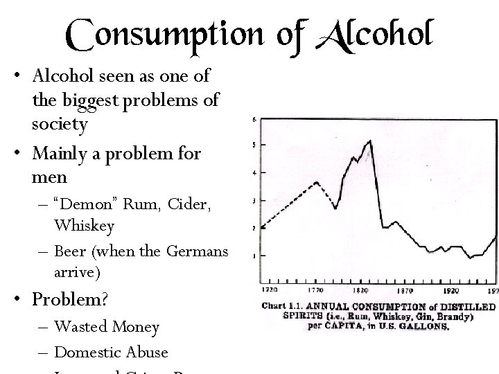 Consumption of Alcohol • Alcohol seen as one of the biggest problems of society