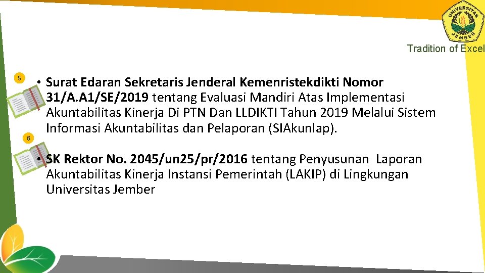 Tradition of Excel • Surat Edaran Sekretaris Jenderal Kemenristekdikti Nomor 5 6 31/A. A