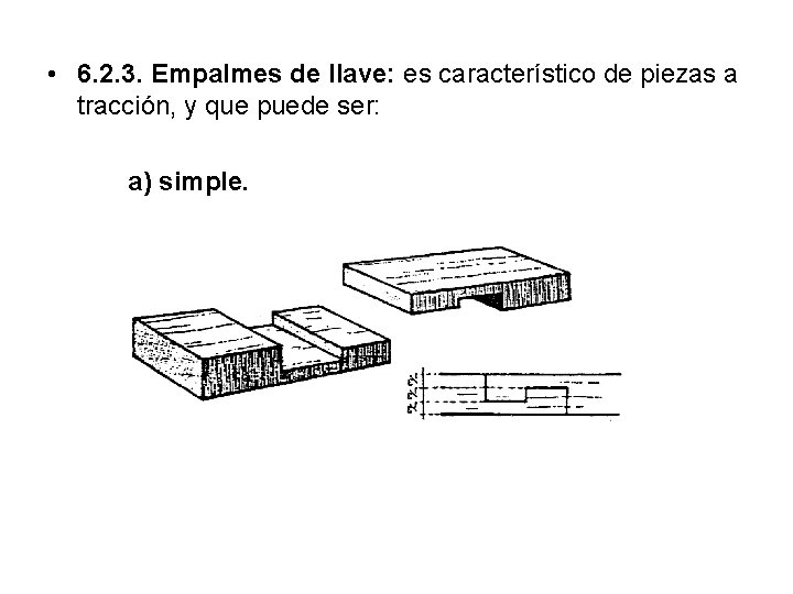  • 6. 2. 3. Empalmes de llave: es característico de piezas a tracción,