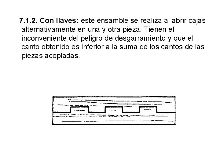 7. 1. 2. Con llaves: este ensamble se realiza al abrir cajas alternativamente en