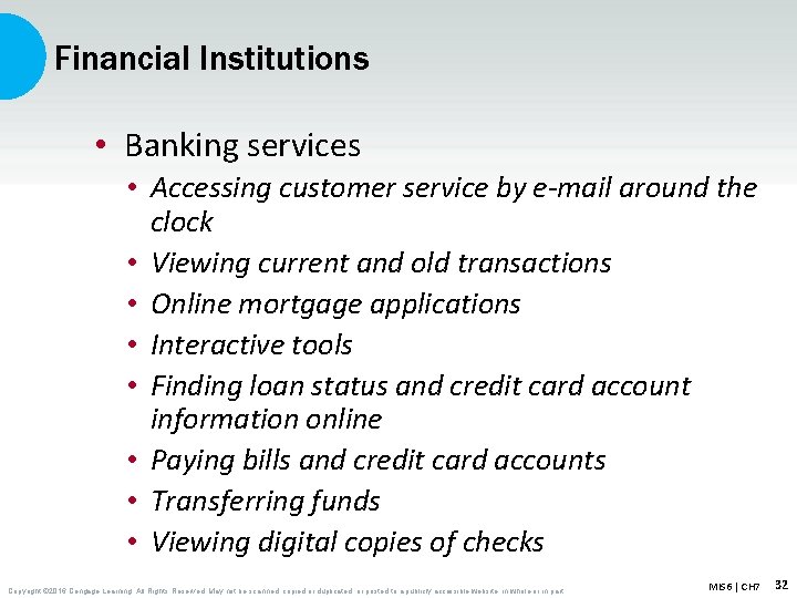 Financial Institutions • Banking services • Accessing customer service by e-mail around the clock