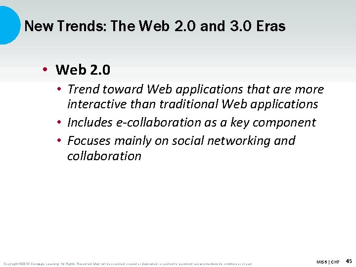 New Trends: The Web 2. 0 and 3. 0 Eras • Web 2. 0