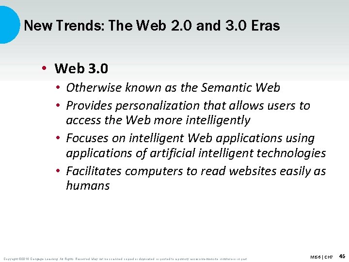 New Trends: The Web 2. 0 and 3. 0 Eras • Web 3. 0
