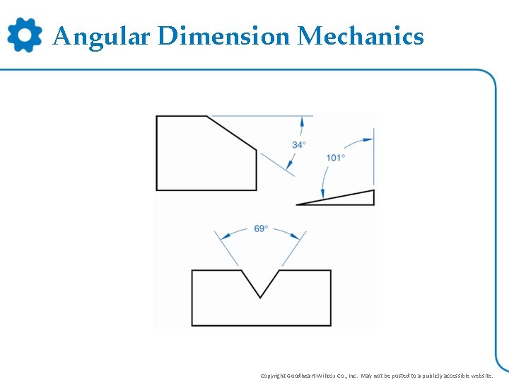 Angular Dimension Mechanics Copyright Goodheart-Willcox Co. , Inc. May not be posted to a