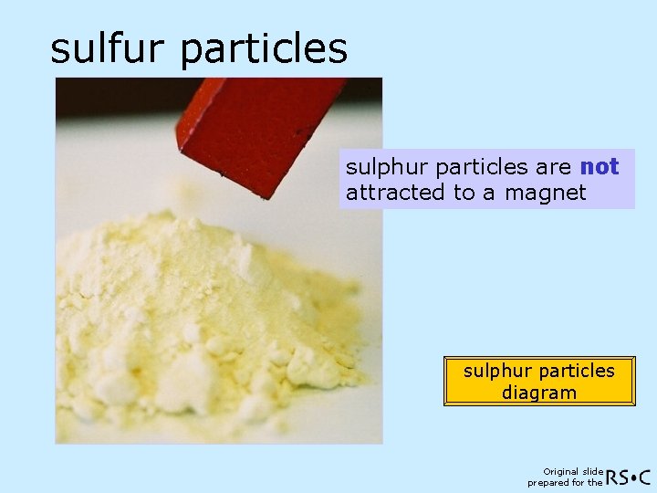 sulfur particles sulphur particles are not attracted to a magnet sulphur particles diagram Original